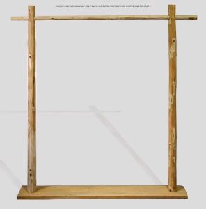 Yuzhi Floor Mounted Bedroom Wooden Clothes Hat Rack Solid Wood Stand Clothing Store Display Wooden Stand Utility Storage Rack