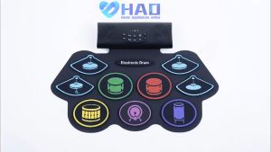 Drum elektronik Bluetooth berwarna/drum elektronik portabel/set drum elektronik silikon portabel perkusi/set drum elektronik USB
