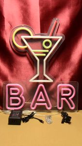 เสียบปลั๊กใช้ได้ทันที ป้ายไฟนีออน BAR ป้ายไฟอะคริลิค ป้ายไฟร้าน วัสดุคุณภาพสูง