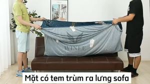 Vỏ bọc Sofa bed vải bọc sofa giường 160-190cm vải thun hoạ tiết mỏng mịn co giãn