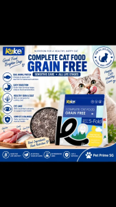 Rake Complete Cat Food Grain Free for Healthy Happy Cat - High Quality Protein Supports Digestion Healthy Skin & Shiny Coat Eye Care Complete Nutrition - 5-Fold - 1.25kg - Pet Prime SG