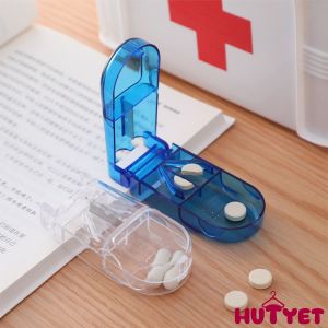 🔥Hutyet👍 Portable Pill Cutter or Tablet Cutter with Medicine Storage Medicine Tool Kit Medicine Box