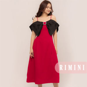 RIMINI - Dress Cewe Gaun Pesta Midi Sabrina xs-xl - Anthea Dress - 85834