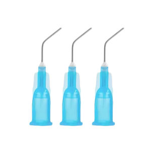 Dental Irrigator Bent Needle Tips Pre-Bent Disposable Flow Dispensing Tips for Medical Dental Use Disposable Material Delivery