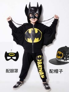 Halloween Kids Costume Boys Spring Clothes Suit Performance Costume Kids Batman Cosplay Spring and Autumn Clothes