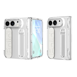 szhaiyu | For iPhone DuoFold 5G Case With Wristband Holder Tempered Glass Screen Protection Film Full-Cover Hinge Protection Cover
