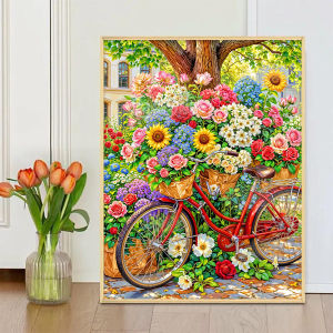 KAYOU | Bộ Tranh Sơn Acrylic Theo Số Hoa Hướng Dương Đầy Màu Sắc Trên Vải Bố Dành Cho Người Lớn - Không Cần Kỹ Năng Vẽ Chỉ Cần Theo Hướng Dẫn Đánh Số.