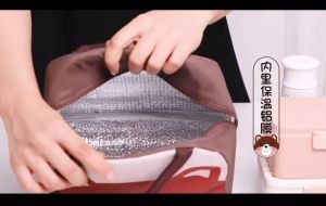Cartoon Animal Insulated Lunch Bag Reusable Lunch Box Bag Thermal Bag Suitable For Adults Children beg makan bekal 保温袋