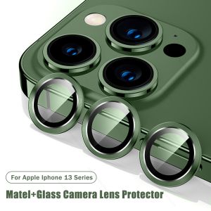 3Pcs 3D Curved Tempered Glass Metal Ring Camera Protector Cover For iPhone 15 14 13 12 11 Pro Max 15 Plus Rear Lens Film Protect Cap