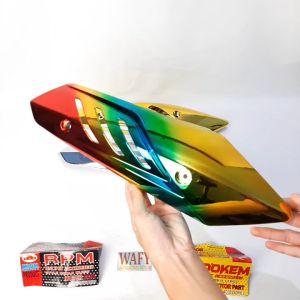 Cover Knalpot Tutup Kenalpot Mio M3 Mio Soul Gt 125 Blue Core Rainbow Pelangi