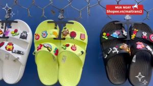 Dép Sandal Cross Màu Xanh Chuối DEPCR109 Tặng Thêm 10 Jibtiz Cài Dép Lê Đi Dạo Thường Ngày Thể Thao Đi Bên Ngoài Hai Công Dụng Mùa Hè Dép Đi Biển Chịu Mài Mòn Chống Mùi Chống Trơn Trượt
