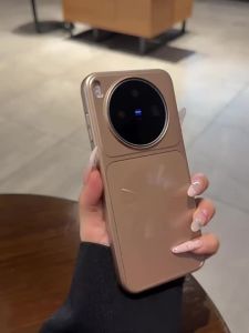 Matt Finish Electroplated Golden vivo X Series Full Coverage Anti-Drop Magnetic Case