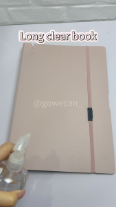 Long Clear Book Presentation Book Display Book Portfolio Folder File Organizer With Strap 30Pages