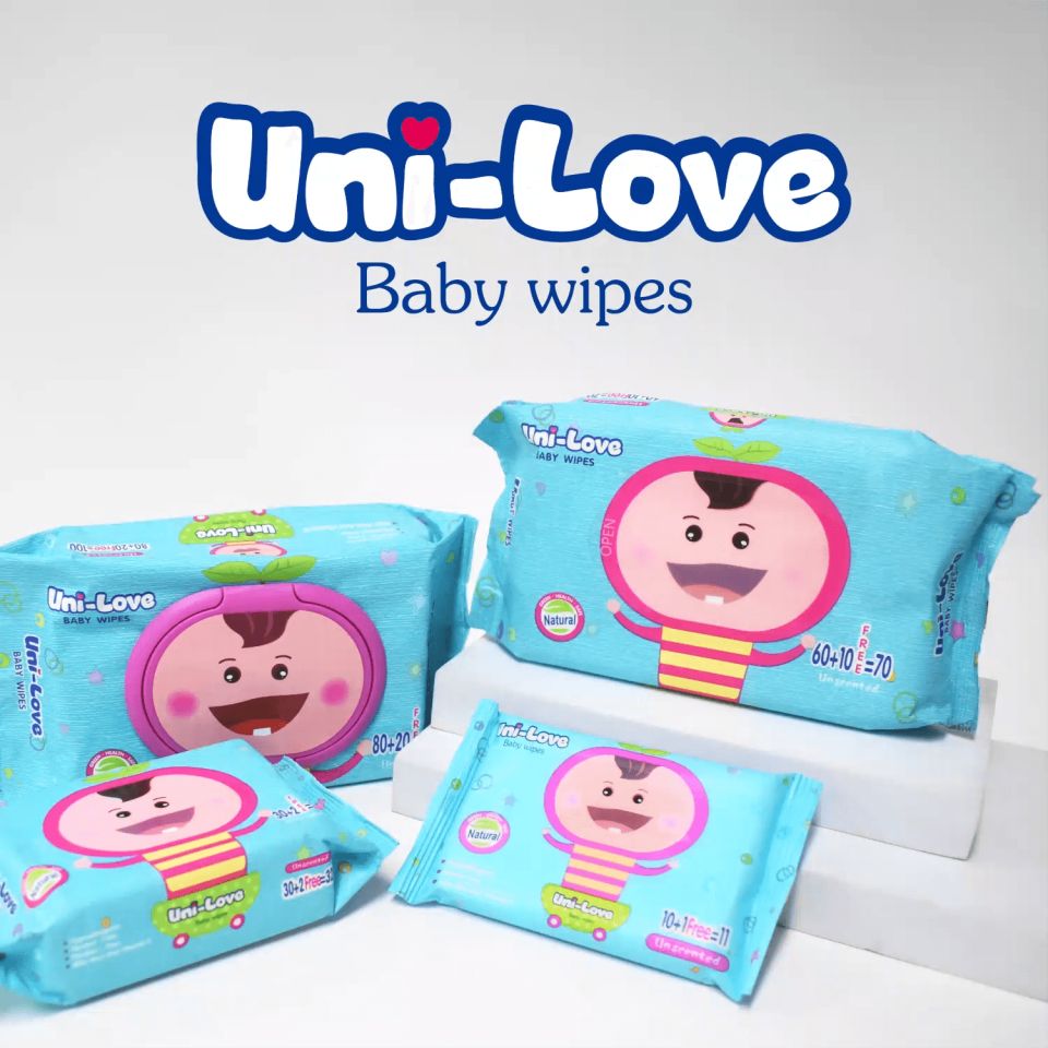 UniLove Unscented Baby Wipes 100s Pack of 6 - 99% Water| Hypoallergenic | Alcohol Free | No harmful chemicals | with Aloe Vera | Safe & Gentle | FDA Approved