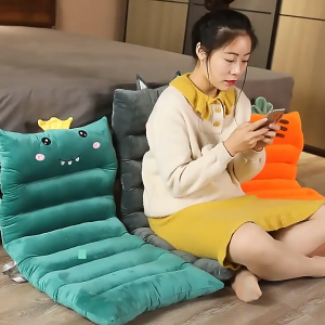 ZumoIX เบาะรองนั่ง ลายการ์ตูน นั่งสบาย คลายปวดเมื่อย มีสายรัดกันเบาะลื่น ผ้านุ่ม ใยสังเคราะห์อย่างดี