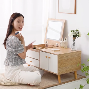 Multifunctional makeup vanity table and Desks Bay Window Dressing Table Bedroom storage cabinet