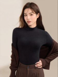 Secret World | Semi-High Neck Warm Tight Fitting Top Wear-Inside-and-Out