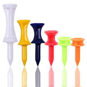 50 ชิ้น/แพ็ค Professional Tees กอล์ฟ 25 มม.-51 มม.ปราสาทสีส้มนักกอล์ฟอุปกรณ์เสริมพลาสติก tees กอล์ฟที่สมบูรณ์แบบสําหรับ Teeing ลูก