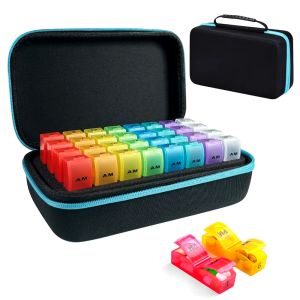 1Pcs Monthly Pill Organizer 3 Times a Day 32 Day Pill Organizer 3 Times a Day Medicine Box Portable Travel Medicine Organizing