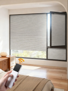 Smart Electric Honeycomb Shade Blackout Remote Control
