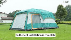 4/6/8/12 Person Waterproof Outdoor Tent for Camping Two Bedrooms and One Living Room Automatic Camping Tent Ultra-large Space High Quality Home Tent