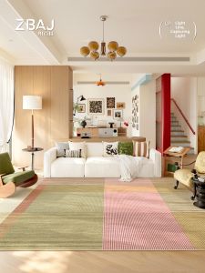 ZHIBAIJIA | Colorful Grid Easy Clean Rug