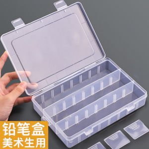 กล่องใส่ปากกาสเกตซ์ภาพชุดเครื่องมืออุปกรณ์วาดภาพสำหรับนักเรียนศิลปะกล่องเก็บดินสอสีความจุใหญ่กล่องใส่ดินสอสำหรับนักเรียนกล่องใส่ดินสอกระเป๋าเก็บของอเนกประสงค์พลาสติกใสสำหรับดินสอถ่านแบบเรียบง่าย