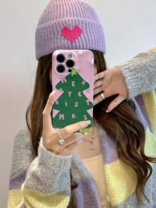 Festive Christmas Tree Magnetic Phone Case Durable Protective Soft Shell Compatible with  15 16 pro Series Unique Artistic Design