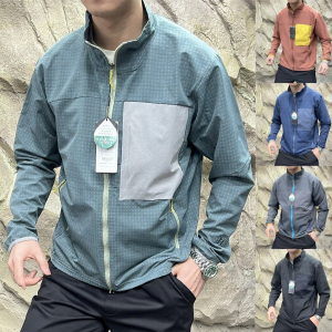 Fall Outdoor Men Women Plaid Fleece Stand-collar Jacket
