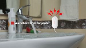 CallToU Water Leak Detector Water Level Sensor Smart WiFi Tuya Android iOS Control for Cooking/Bathing/Laundry LD02