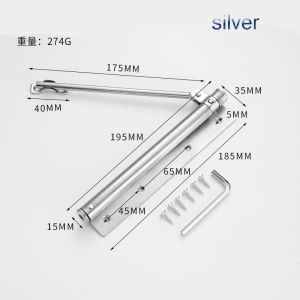 Door Closer Penutup Pintu Otomatis Besi Tahan Karat Door Closer Per Stang Engsel Koboi Door Closer Automatic Rebound Senyap Musim Semi Penutupan