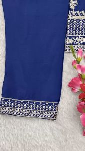 [PRE-ORDER] Ready Made Pure Cinon Silk With Heavy Embroidery Suit (10-15days delivery)