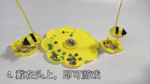 Magnetic Bee Fishing Game Educational Kids Toy Interactive 2–4 Player Board Game Family Play Set Children Indoor Table L