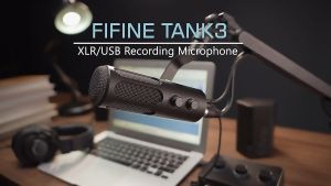 FIFINE AmpliTank Tank3 XLR All Metal Studio Dynamic Microphone for Podcast Streaming USB/XLR Studio Microphone