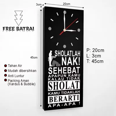 Jam Dinding Sholatlah Nak Jam Dinding aesthetic Motivasi Islami