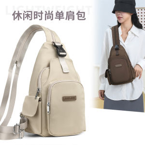 New Oxford Cloth Crossbody Bag Womens Waterproof Sports Backpack Leisure Chest Bag Jielshi Brand Soft Handle Medium Size