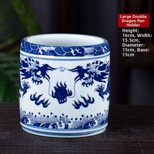 Antique Style Porcelain Vase with Lotus Branches