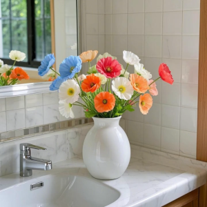 Beauty simulation flower flocking wedding decoration home decoration pieces artificial flowers