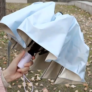Automatic Sunshade Sun Protection Uv Protection Rain And Rain Dual-Use Folding Instagram Style Minimalist Sun Umbrella