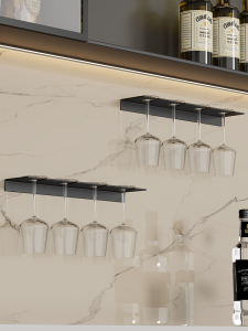 NIFENG | Inverted Storage Wine Glass and Stemware Shelf Non-drilling