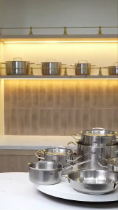 Bộ nồi Fissler Profi 6 món vung thép kèm quánh và chảo thép Chính Hãng Made in Germany Đáy từ Coockstar SNT KITCHEN