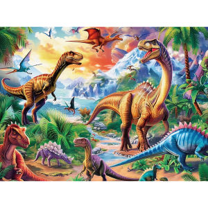 Dinosaur Landscape Puzzles Paper Jigsaw Puzzles 500/1000/1200/2000PCS Unique Educational Toys for Adults/Kids Birthday Gift