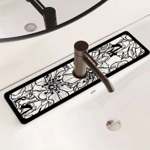 VIKAMA Diatomite Sink Faucet Drain Pad Absorbent Drying Mat For Kitchen Countertop Kitchen Sink Splash Mat Non-slip Table Mat