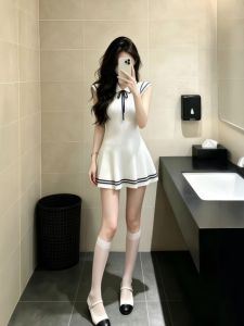 CHANGTONG | Slim Fit Knitted Dress For Petite Women Summer