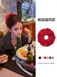 Red Lace Trim Hair Ties: Stylish Women's Fashion Hair Bands