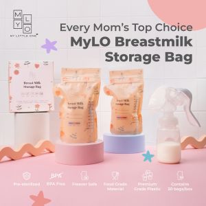 MyLO Breast Milk Storage Bag (10bags / 250ml) with Oxygen Barrier Pour Spout & Temperature Sensor