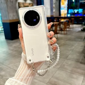 Ultra-Thin Magnetic Absorption Middle Axis Protection Transparent Back Cover for VivoxFold3 Foldable Screen Mobile Phone Case