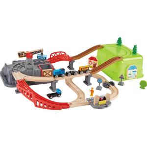 Hape | Transport Storage Train Track Toy for Boys and Girls