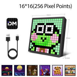 LED Pixel Display Bluetooth Smart Matrix Pixel Screen Panel Night Light Clock 16x16 32x32 64x64 Digital Lamp DIY Art Home Decor