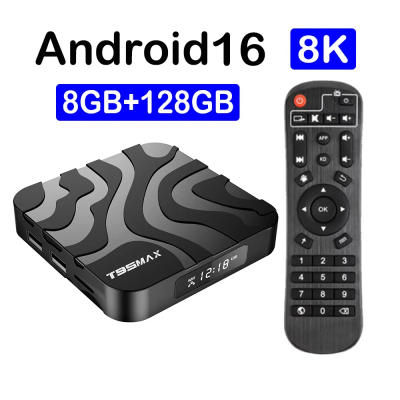 T95 Max Android 16 TV Box 2026 8K Ultra 8GB Ram 64GB 128GB Rom Allwinner H618 Google Voice Streaming